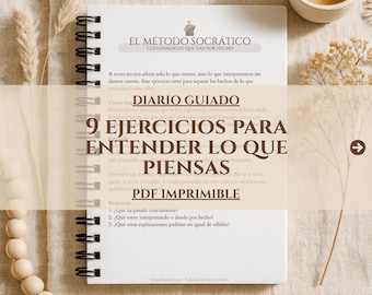 Spanish Socrates Journal with Prompts for Reflection, Socratic Thinking and Clarity (Digital Download PDF)