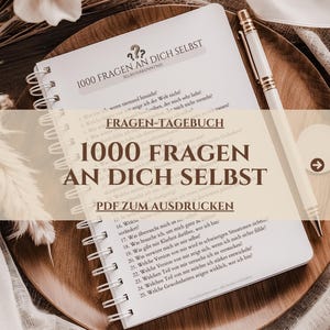 Deutsches Journal für Reflexion und Wohlbefinden – Fragen zur emotionalen Unterstützung und Selbsterkenntnis (digitaler PDF-Download)