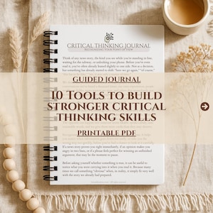 Critical Thinking Learning Journal: Digital Workbook for Personal Growth, Reflection, exercises and Guided Journaling