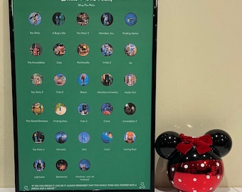 PERSONALISED Disney Pixar Movies Scratch-Off Posters | Disney Fan Gift | Disney Movie Watchlist