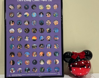 PERSONALISED Disney Movies Classics Scratch-Off Posters | Disney Fan Gift | Disney Movie Watchlist