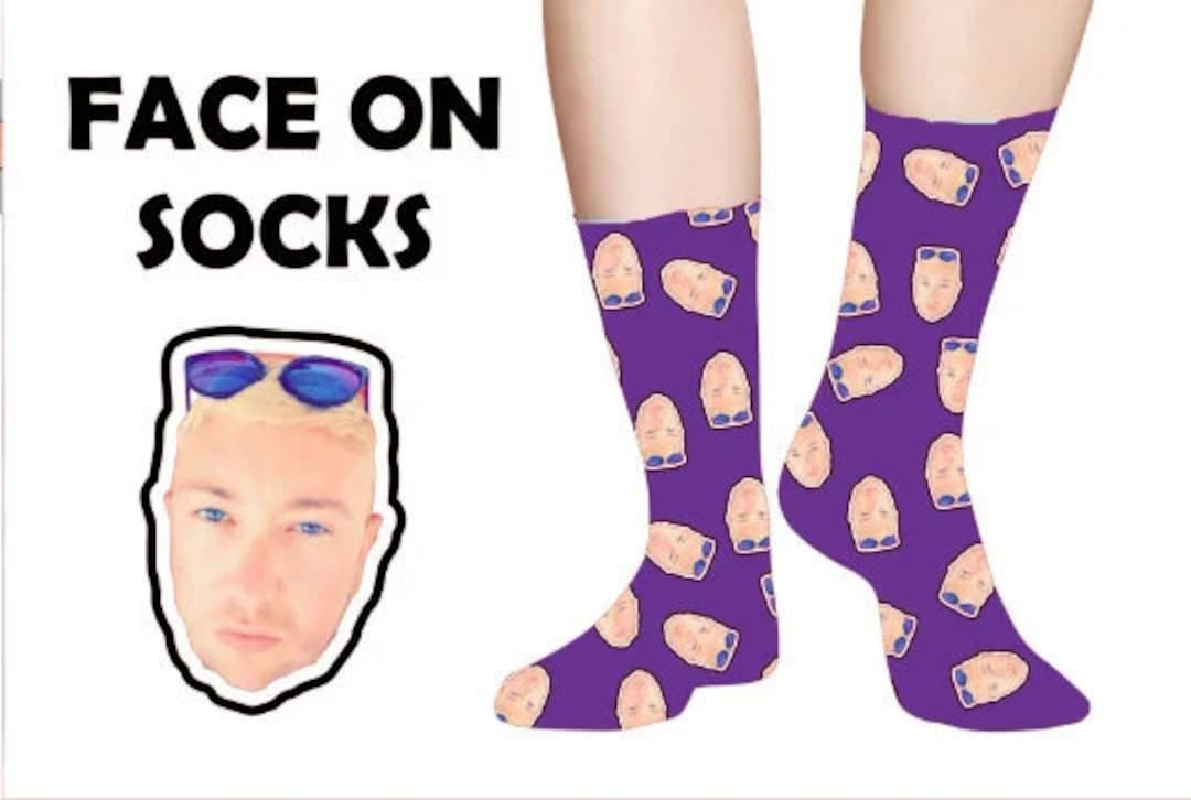 Custom Face Socks, Photo Personalized Socks, Faces on Socks, Picture