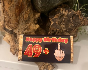 50th FIFTY Birthday Novelty Chocolate Bar | Printed chocolate wrapper | 50th Birthday Gift | 50th Chocolate Gift | Gift for 50th