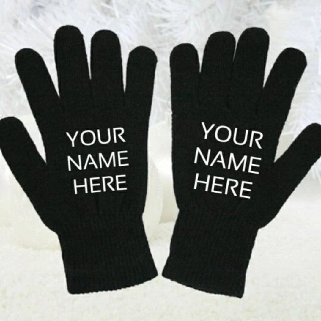 Gloves, Custom Name Gloves, Personalised Gifts, Cheap Stocking Fillers