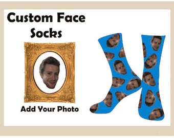 Custom Face Socks Custom Photo Socks Custom Socks, Personalised Socks Birthday Socks Valentines Gifts Photo Gift Custom Printed Socks.