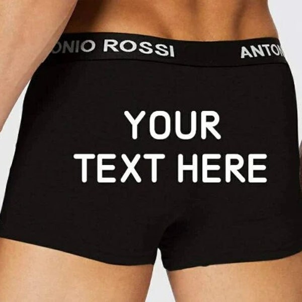 Your Text Here, Personalized Gift for Boyfriend/Husband, Custom Boxers, Custom Men Underwear, Gift For Him, Stocking Fillers, Boyfriend Gift