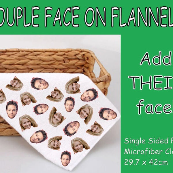 Face on Flannel, Couple Gift flannels, Valentines Day Presents, Presents for Couples, Gifts for Him, Present for Her, Novelty Valentine Gift