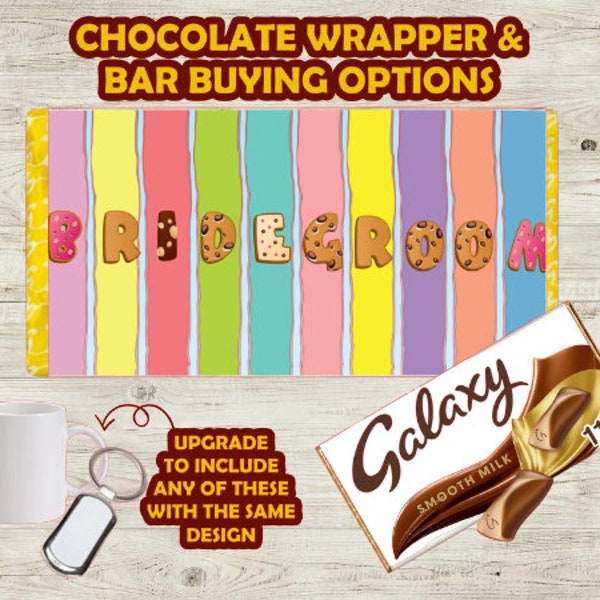 Bride and Groom Chocolate Bar|Wrapper|Keyring|Bride & Groom|Wedding Gifts|Gifts for the Couple|Chocolate|Wedding Party Gifts|Gifts for Them|