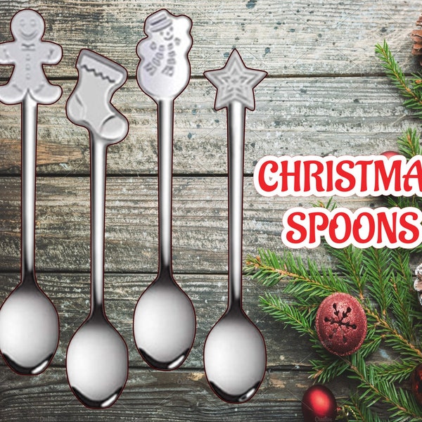 Christmas Hot Chocolate Spoon, Stocking Filler Presents, Tea Lover Gifts, Thoughtful Gifts, Hot Cocoa Spoons, Secret Santa Gift