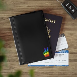 Pride Peace Black Passport Cover
