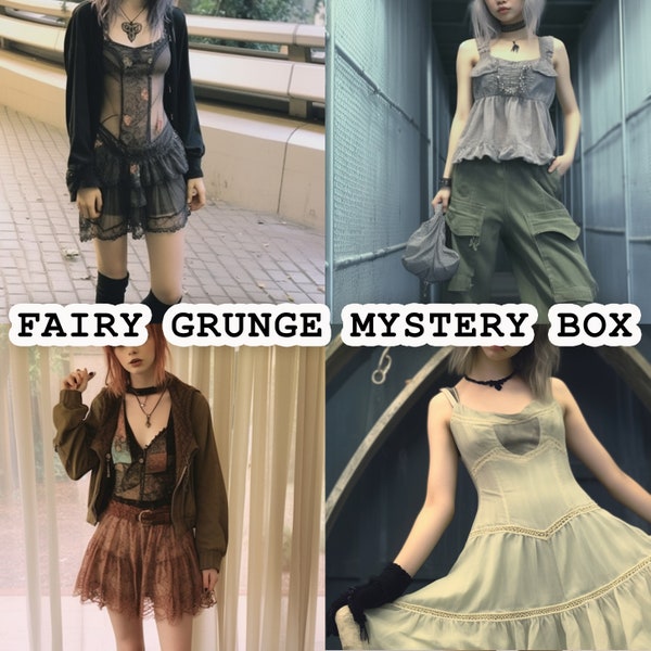 Fairy Grunge Mystery Box Thrifted Vintage Fairy Fairycore Y2K jaren 2000 stijl bundel verrassing kleding geschenkdoos