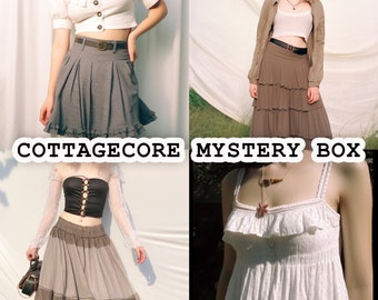 Cottagecore Mystery Box Thrifted Vintage Countrycore Farmcore Y2K Style Bundle Surprise Clothing Gift Box Peasant Skirt Flowing Dress