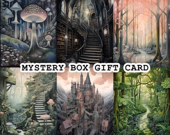 Mystery Box Gift Certificate - Gift Card - Last Minute Gift Box - Aesthetic Vintage Sustainable Gift - Fairycore Dark Academia Xmas Surprise
