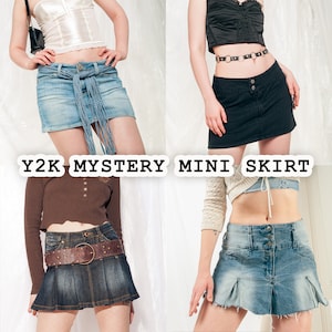 Mystery Mini Denim Skirt Bundle Y2K Vintage 2000s Surprise Outfit Mystery Box zdjęcie 1