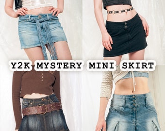 Mystery Mini Denim Rok Bundel Y2K Vintage jaren 2000 Surprise Outfit Mystery Box