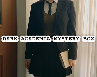 Dark Academia Mystery Box - Pacchetto di moda vintage anni '90 Y2K di seconda mano - Outfit per lo styling di Pinterest - Scatola regalo estetica di abbigliamento a sorpresa