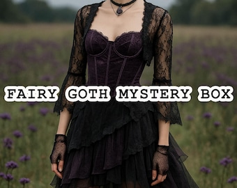 Fairy Goth Mystery Box - Thrifted Vintage Fashion Style Bundle - Surprise Clothing Gift Box - Whimsical Fairycore Gothic Pinterest Outfit