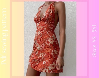 Women's Mini Dress Sewing Pattern | XS - 5XL | Instant Download | Easy Digital PDF, Written Sewing Instructions.