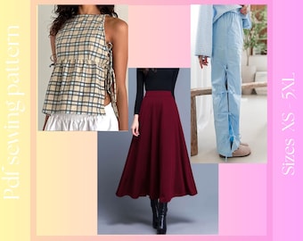 Women's Sewing Patterns | Sewing Pattern's Bundle | XS - 5XL | Puff Sleeve Pattern | Instant Download | Easy Digital Sewing Instructions.