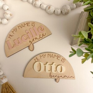 Baby Name Announcement Sign | Name Announcement Sign | Birth Announcement | Baby Name Sign | Hello My Name Is Baby Name Sign