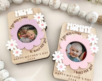 Mother's Day Photo Magnet | Mother's Day Gift | Wallet Size Photo Frame | Grandparent Gift | Mother's Day Keepsake | Fridge Photo Magnet