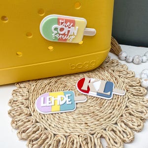 Bogg Bag Charms | Beach Tote Name Plate | Bogg Bag Names | Beach Bag Tag | Acrylic Name Tag | Custom Bogg Bag Charm |Bogg Bag Popsicle Charm