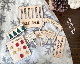 Elf Bundle Photo Props | Elf Kit | Elf Photo Accessories | Elf Photo Prop Pack | Fun Elf Activities