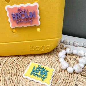 Bogg Bag Family Name Charms | Beach Tote Name Plate | Bogg Bag Charms | Beach Bag Tag | Acrylic Name Tag | Custom Bogg Bag Charm
