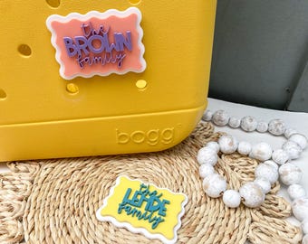 Dijes con nombre para bolso Bogg / Placa con nombre para bolso de playa / Dijes para bolso Bogg / Etiqueta para bolso de playa / Etiqueta con nombre de acrílico / Dije personalizado para bolso Bogg