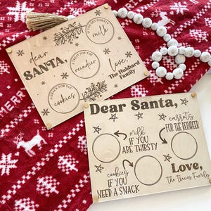 Vassoio di Babbo Natale / Vassoio di biscotti di Babbo Natale / Vassoio di Babbo Natale personalizzato / Vassoio di Babbo Natale caro / Tradizione della vigilia di Natale / Vassoio di biscotti di Babbo Natale personalizzato