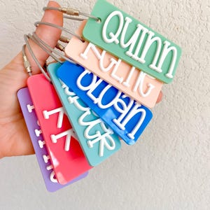Acrylic Name Keychain | Personalized Acrylic Name Tag | Backpack Name Tag | Diaper Bag Keychain | 3D Name Tag | Custom Name Tag