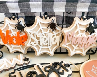 Halloween Tag | Halloween Name Tag | Personalized Halloween Tag | Boo Basket Tag | Halloween Basket | Spider Tag | Halloween Spider Tag