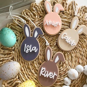 Etiqueta de Ovo de Orelha de Coelho de Páscoa Personalizada | Etiqueta de Cesta de Páscoa | Etiqueta de Nome Personalizada para Cesta de Páscoa | Etiqueta de Páscoa Personalizada | Etiqueta de Nome Personalizada