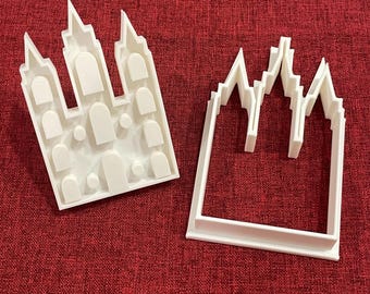 Salt Lake City Temple Cookie Cutter with Stamp – 3D Printed LDS Baking Tool