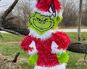 Grinch Pinata! 27”x16”x4” Christmas Piñata