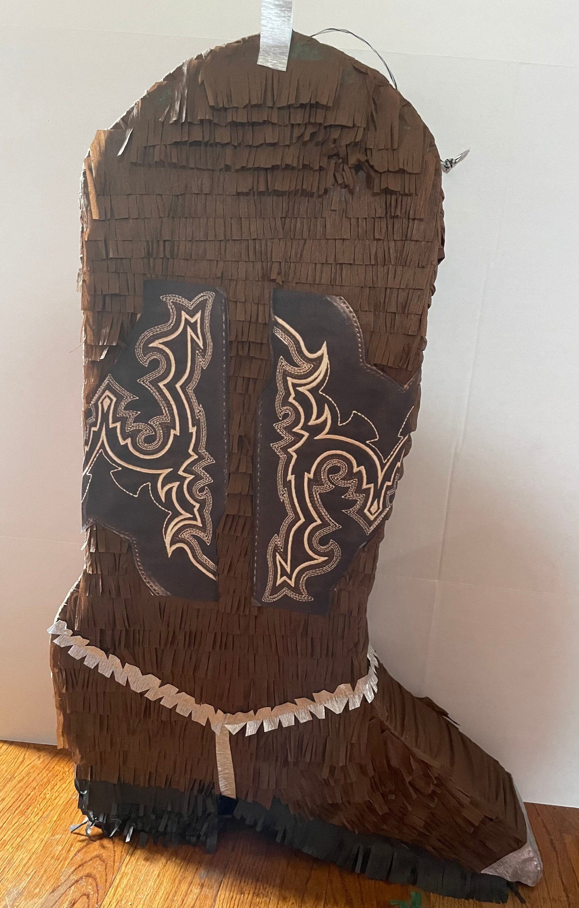 Cowboy boot piñata! 27” x 16”x 4”