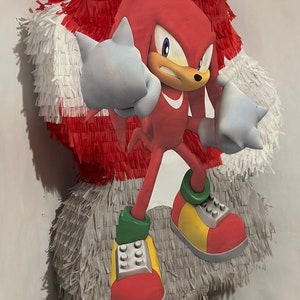 Knuckles Pinata! 27&quot;×16&quot;×4&quot; Sonic the Hedgehog party supplies