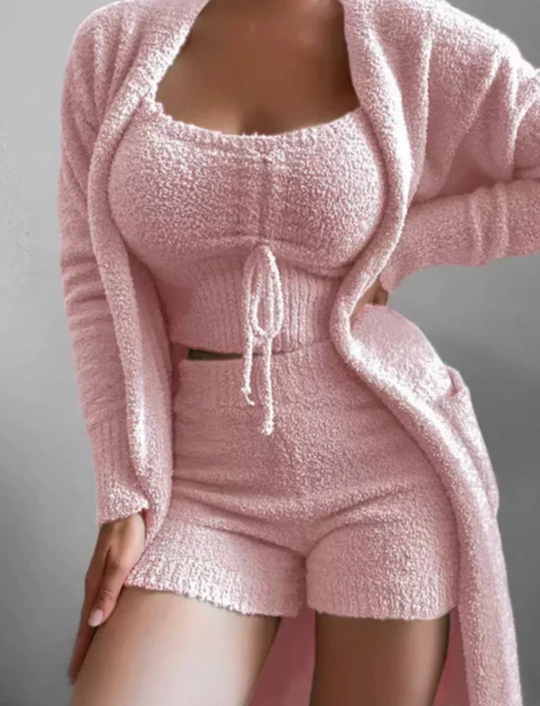 Fluffy 3 piece loungewear new arrivals