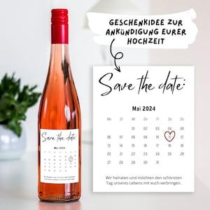 Save the Date Hochzeit Ankündigung, Hochzeitseinladung minimalistisch, Weinetikett Hochzeit, Alternative zur Karte, Einladungskarten