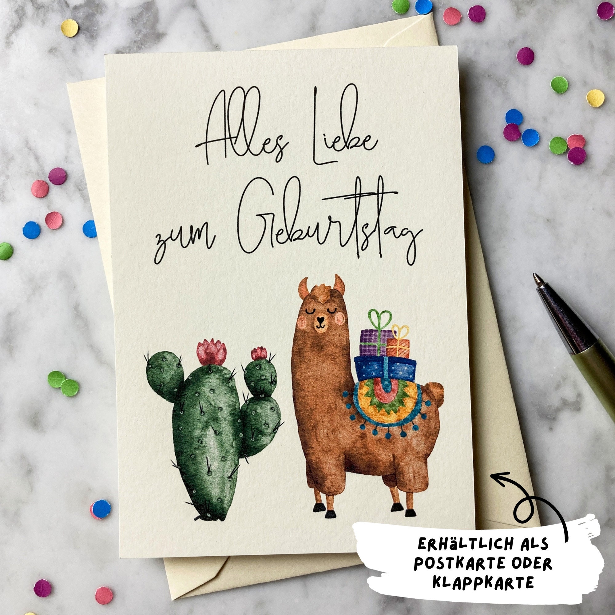 Kaktus geburtstagskarte - Etsy.de