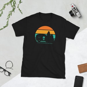 I brake for Campsites and Coffee! Short-Sleeve Tee, Black and White