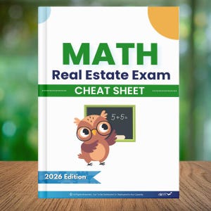 Grundbesitz-Prüfungs-Mathe-Spickzettel | Formeln & Techniken | Sofortiger digitaler Download