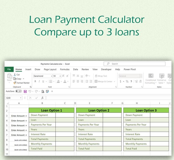 Loan sale payment estimator
