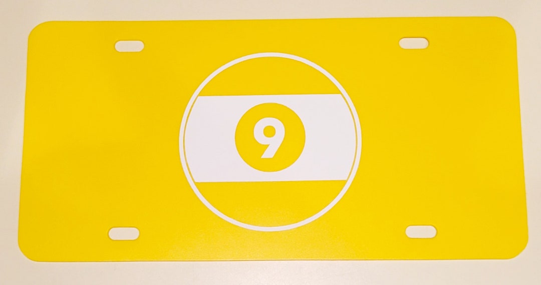 Eight Ball Pool Billiards License Plate Frame - Graphics And More Novelty Tag Frame