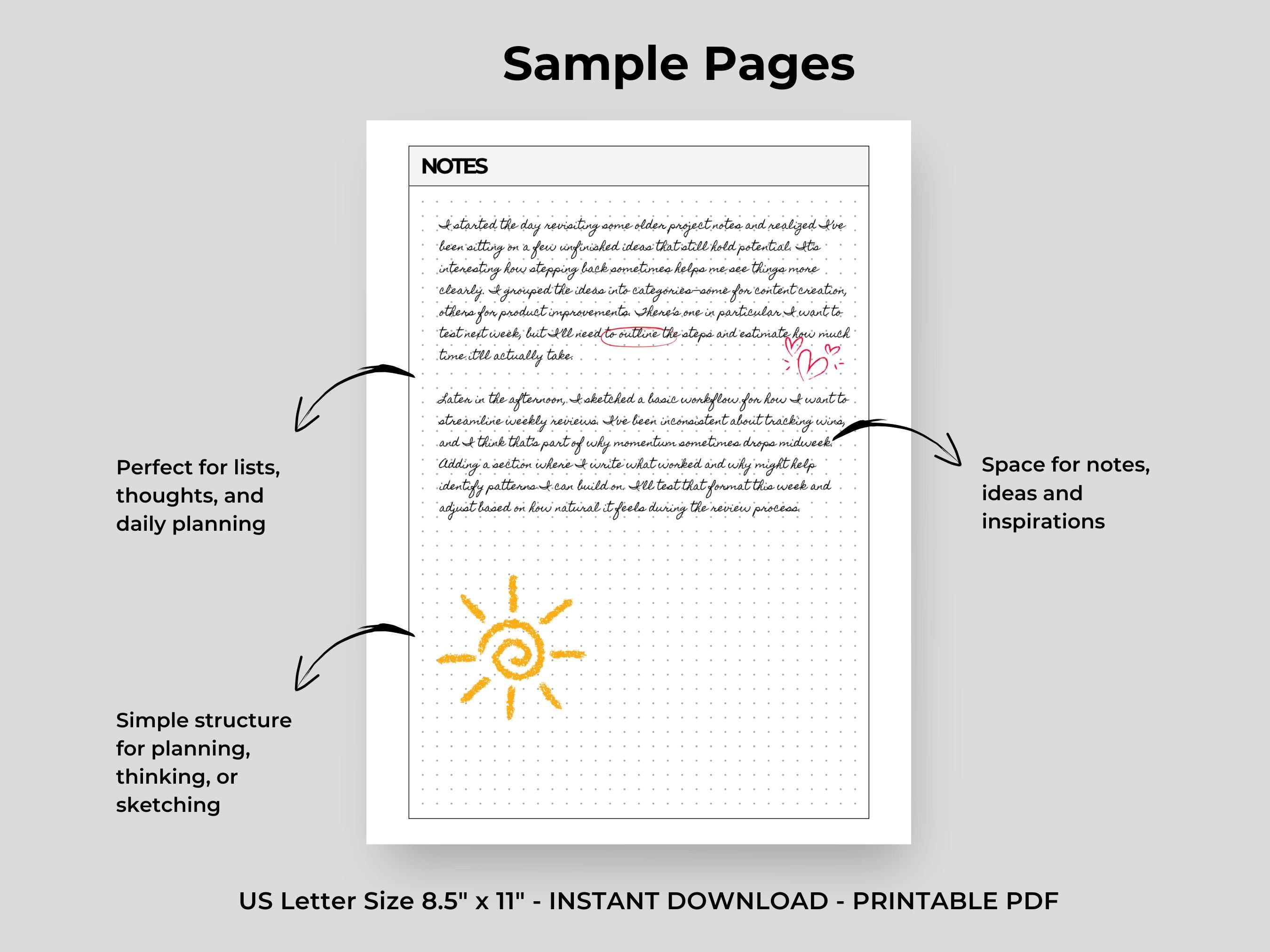 Minimalist Notes Pages – For Planning, Writing & Ideas - Image 5