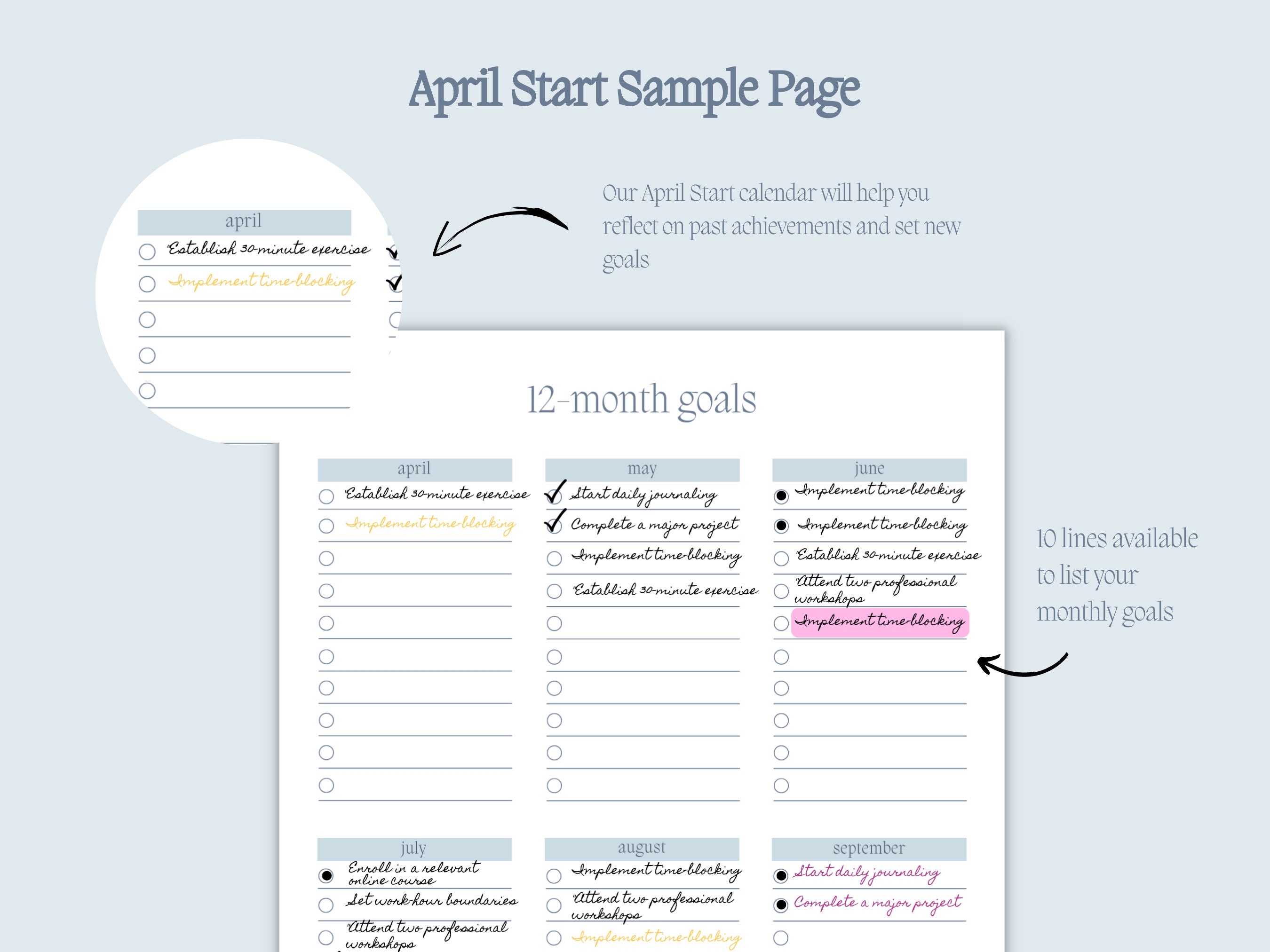 Monthly, Blank, and Numbered Boxes Bundle - OCEAN Collection - Image 5