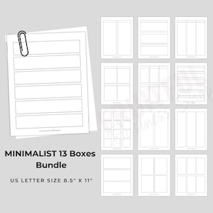 MINIMALIST 13 Boxes Bundle Printable