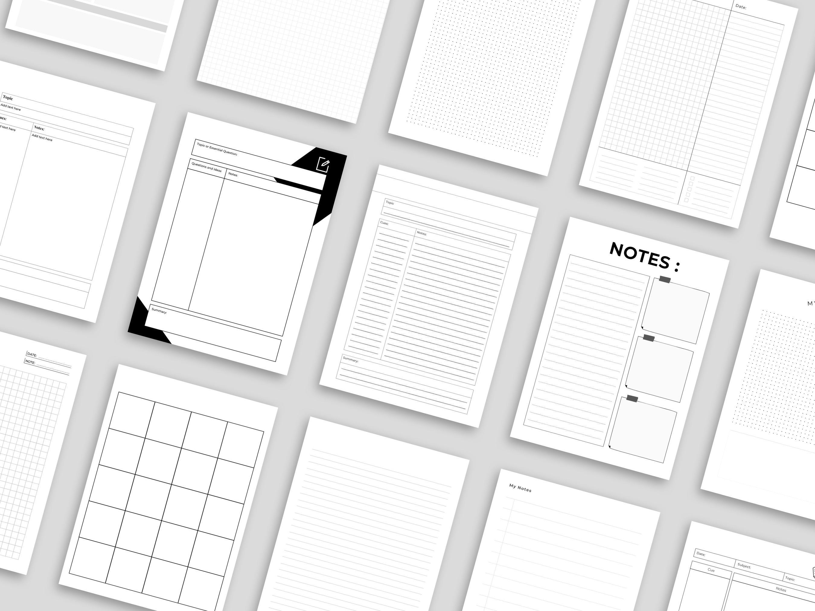 Minimalist Notes Pages – For Planning, Writing & Ideas - Image 3