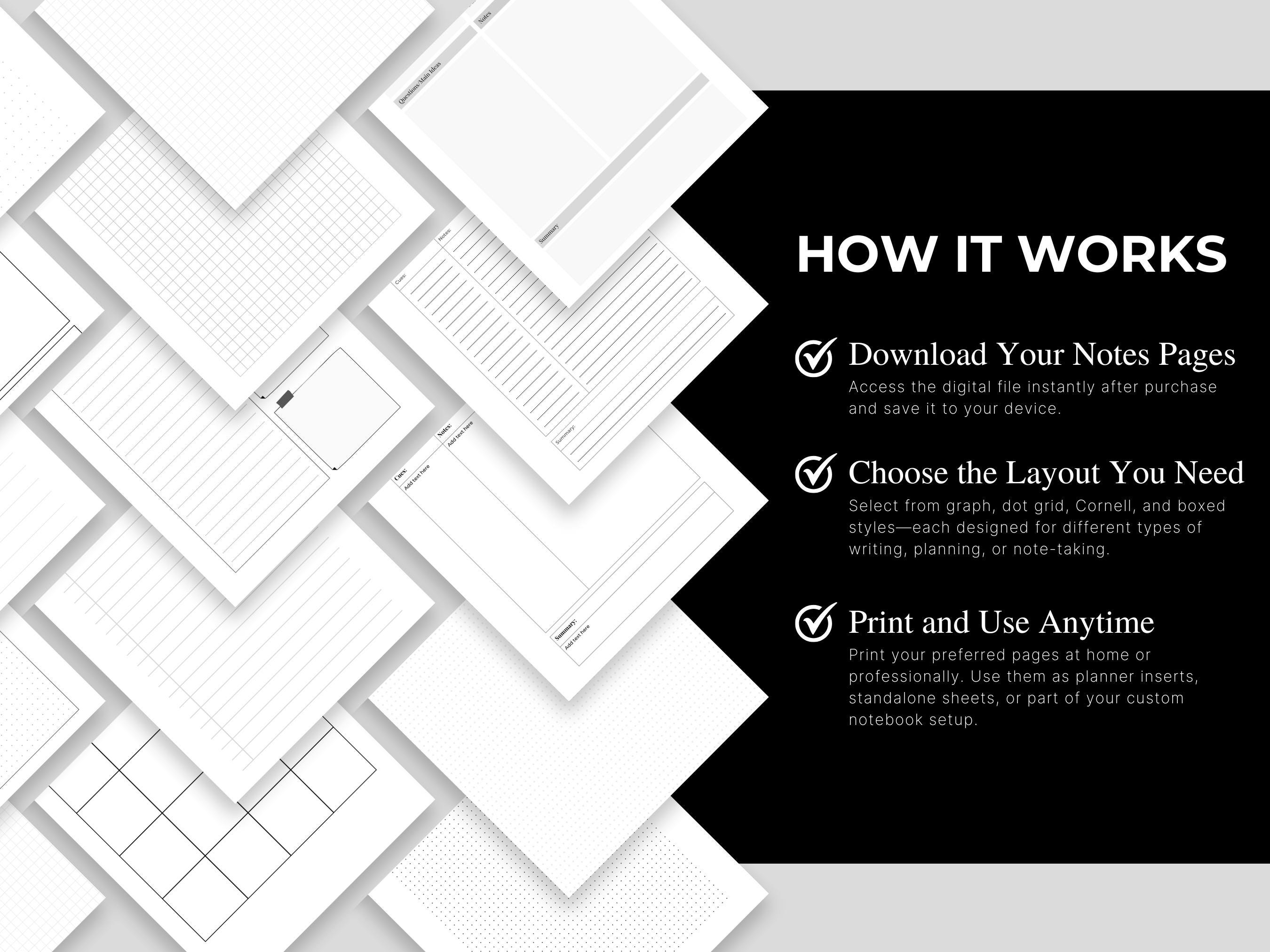Minimalist Notes Pages – For Planning, Writing & Ideas - Image 2