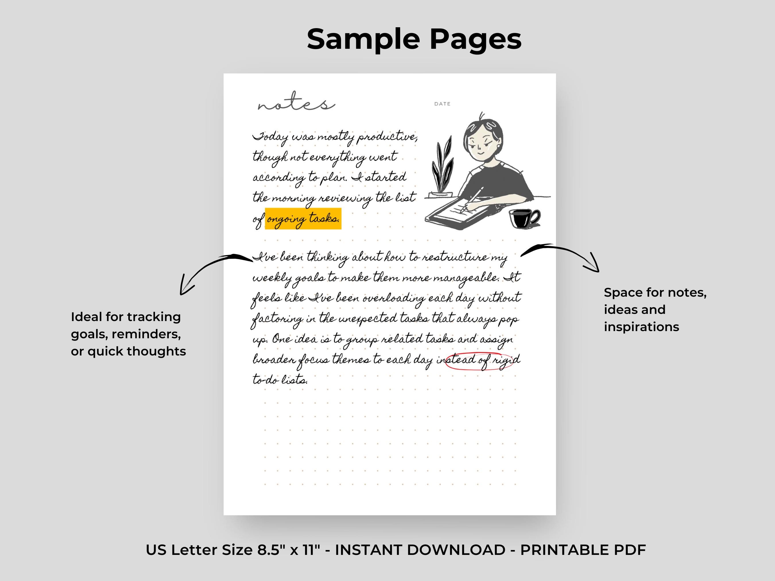 Minimalist Notes Pages – For Planning, Writing & Ideas - Image 4